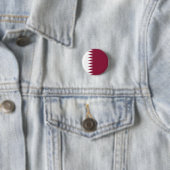 Qatarese vlag, vlag van Qatar Ronde Button 3,2 Cm (In situ)