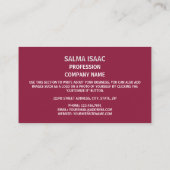 Qatarese vlag, vlag van Qatar Visitekaartje (Achterkant)