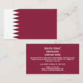 Qatarese vlag, vlag van Qatar Visitekaartje (Voorkant / Achterkant)