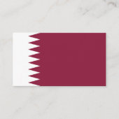 Qatarese vlag, vlag van Qatar Visitekaartje (Voorkant)