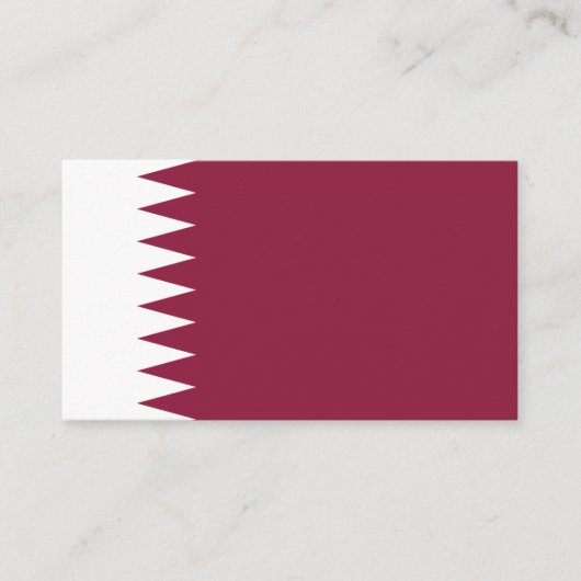Qatarese vlag, vlag van Qatar Visitekaartje (Voorkant)