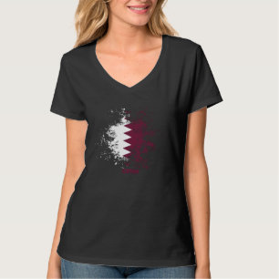 Qatarese Waterverf,  vlag van Qatar T-shirt