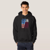 Qatari American Flag Qatar Usa Hoodie (Voorkant volledig)