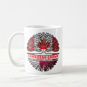 Qatari Qatar Canadian Canada Tree Roots Flag Koffiemok