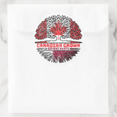 Qatari Qatar Canadian Canada Tree Roots Flag Ronde Sticker (Tas)