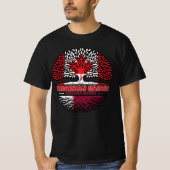 Qatari Qatar Canadian Canada Tree Roots Flag T-shirt (Voorkant)