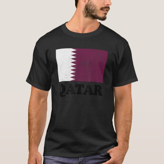 Qatari Qatar Flag Pride Qatari Flag 1 T-shirt (Voorkant)