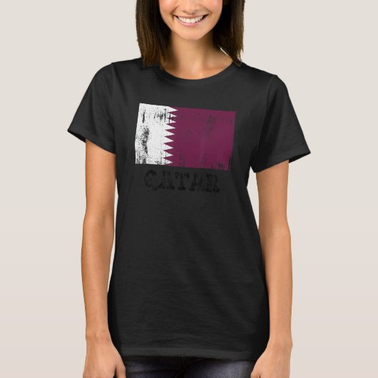 Qatari Qatar Flag Pride Qatari Flag 2 T-shirt (Voorkant)