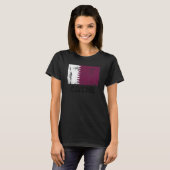 Qatari Qatar Flag Pride Qatari Flag 2 T-shirt (Voorkant volledig)
