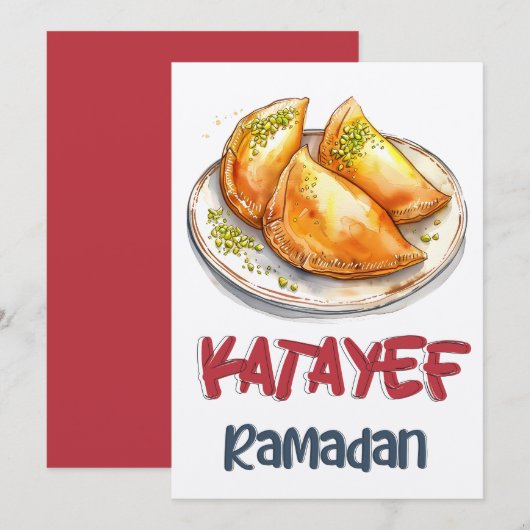 Qatayef Ramadan | Fijn gebak, rijke vullingen Kaart (Voorkant / Achterkant)