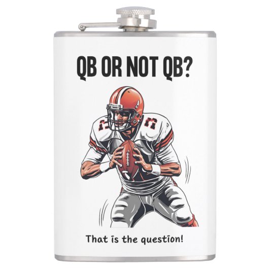 QB of niet QB? Heupfles (Voorkant)
