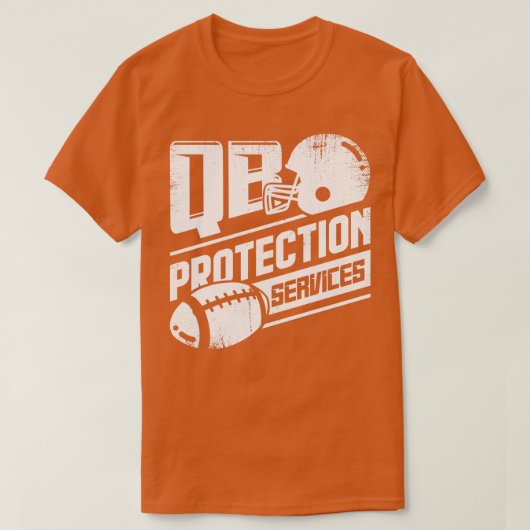 QB Protection Services Offenant Lineman Gift T-shirt (Design voorkant)