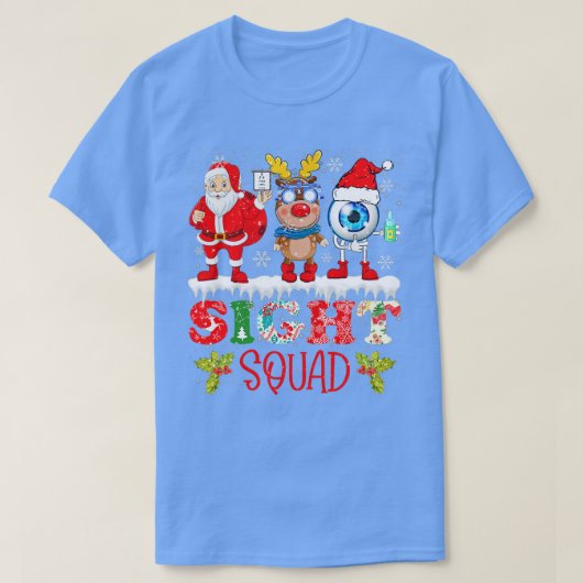 QbBX Santa Sight Squad kerstfeestdagen Optometrist T-shirt (Design voorkant)