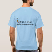 QCPAC Logo Blue World Autism Awareness T shirt (Achterkant)