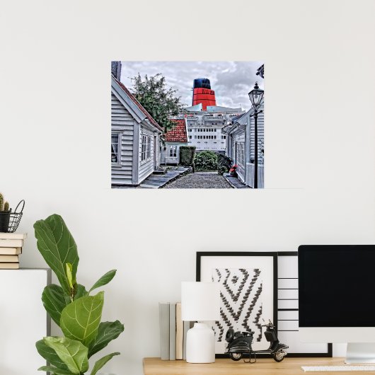 QE2 bij Stavanger Poster (Thuiskantoor)