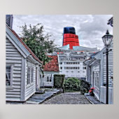 QE2 bij Stavanger Poster (Voorkant)