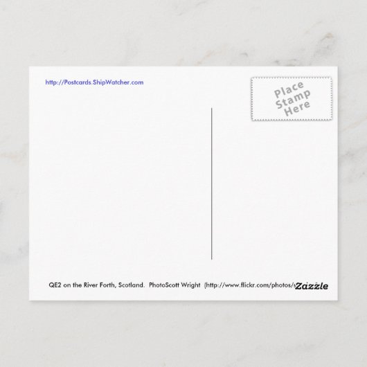 QE2 BRIEFKAART (Achterkant)