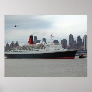 QE2 passeren Midtown Poster