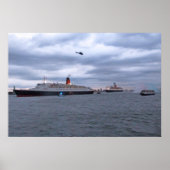 QE2 & QM2 bij NYC Poster (Voorkant)