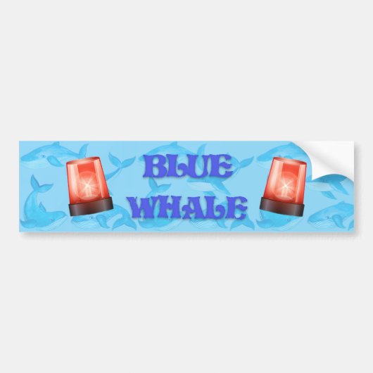 QI Blauwe Walvis Bumpersticker (Voorkant)