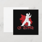 Qi Gong Chinese Kung Fu Martial Arts Gift Kaart (Voorkant / Achterkant)