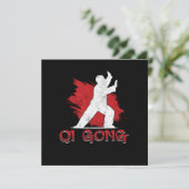 Qi Gong Chinese Kung Fu Martial Arts Gift Kaart (Staand voorkant)