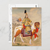 Qianlong Emperor in Ceremonial Armor op Horseback Briefkaart (Voorkant / Achterkant)