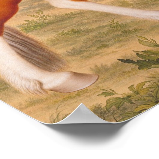 Qianlong Emperor in Ceremonial Armor op Horseback Poster (Hoek)