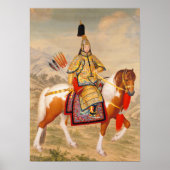 Qianlong Emperor in Ceremonial Armor op Horseback Poster (Voorkant)
