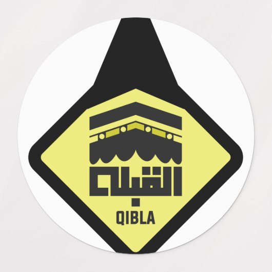 Qibla direction labels (Design 2)