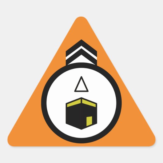 Qibla richtingvierkante sticker (Voorkant)