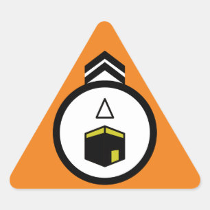 Qibla richtingvierkante sticker