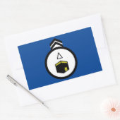 Qibla richtingvierkante sticker (Envelop)