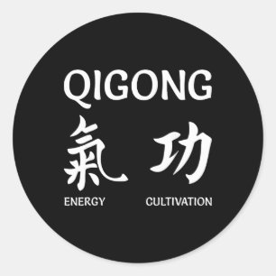 Qigong China Martial Arts Tai Chi Yoga Meditatie Ronde Sticker