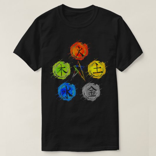 Qigong Five Elements Balance Tai Chi T-shirt (Design voorkant)