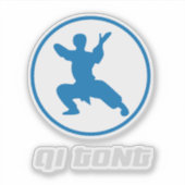 Qigong Martial Arts Design Sticker (Voorkant)