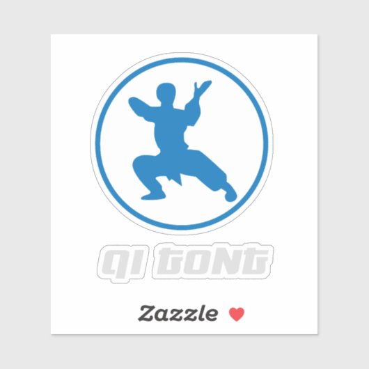 Qigong Martial Arts Design Sticker (Vel)
