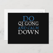 Qigong Meditation Taichi Do Qi Gong And Calm Down Briefkaart (Voorkant / Achterkant)
