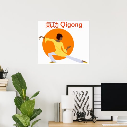 Qigong poster (Thuiskantoor)