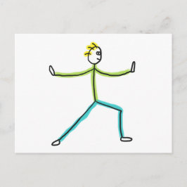 Qigong Stickman Briefkaart