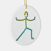 Qigong Stickman Keramisch Ornament (Rechts)
