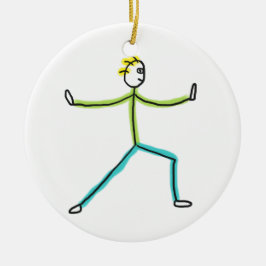 Qigong Stickman Keramisch Ornament