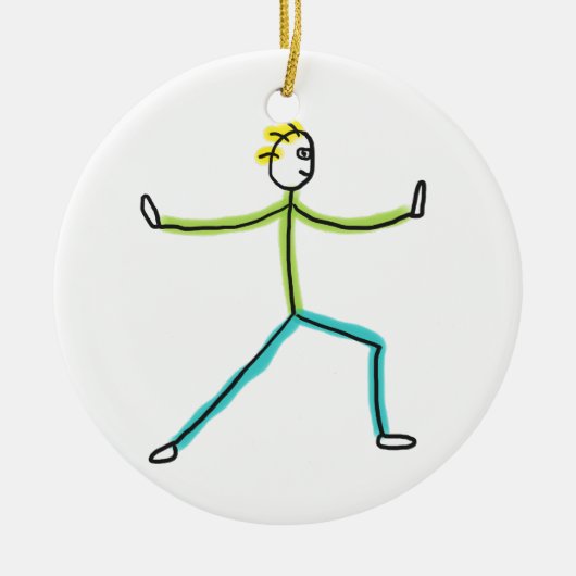Qigong Stickman Keramisch Ornament (Voorkant)