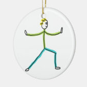 Qigong Stickman Keramisch Ornament (Links)