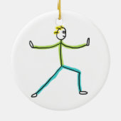 Qigong Stickman Keramisch Ornament (Achterkant)