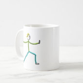 Qigong Stickman Koffiemok (Voorkant links)