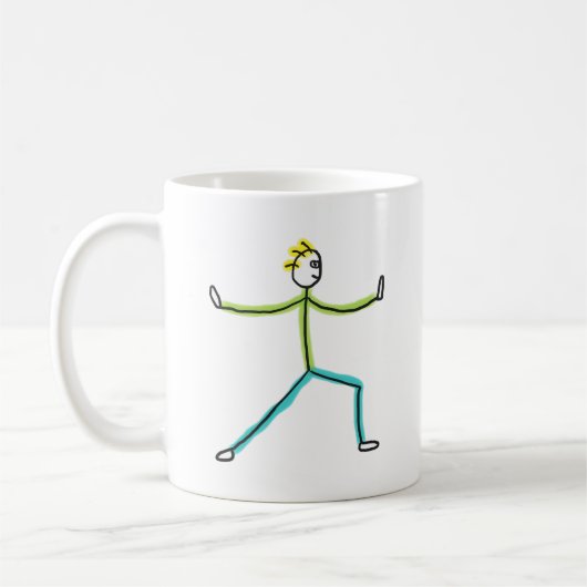 Qigong Stickman Koffiemok (Links)