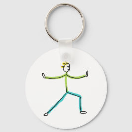 Qigong Stickman Sleutelhanger