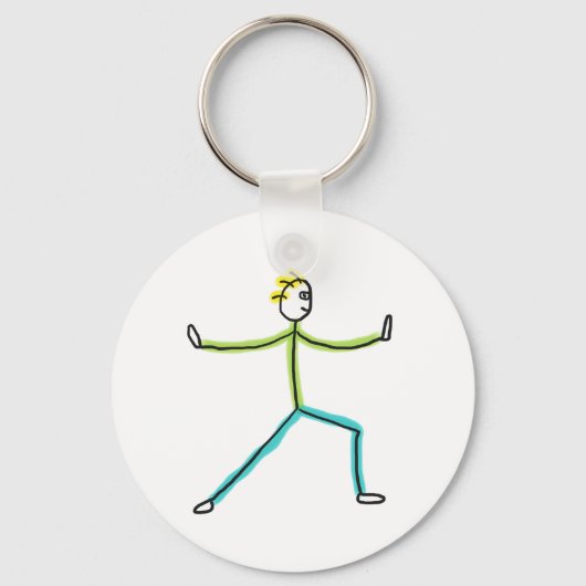 Qigong Stickman Sleutelhanger (Voorkant)