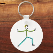 Qigong Stickman Sleutelhanger (Voorkant)